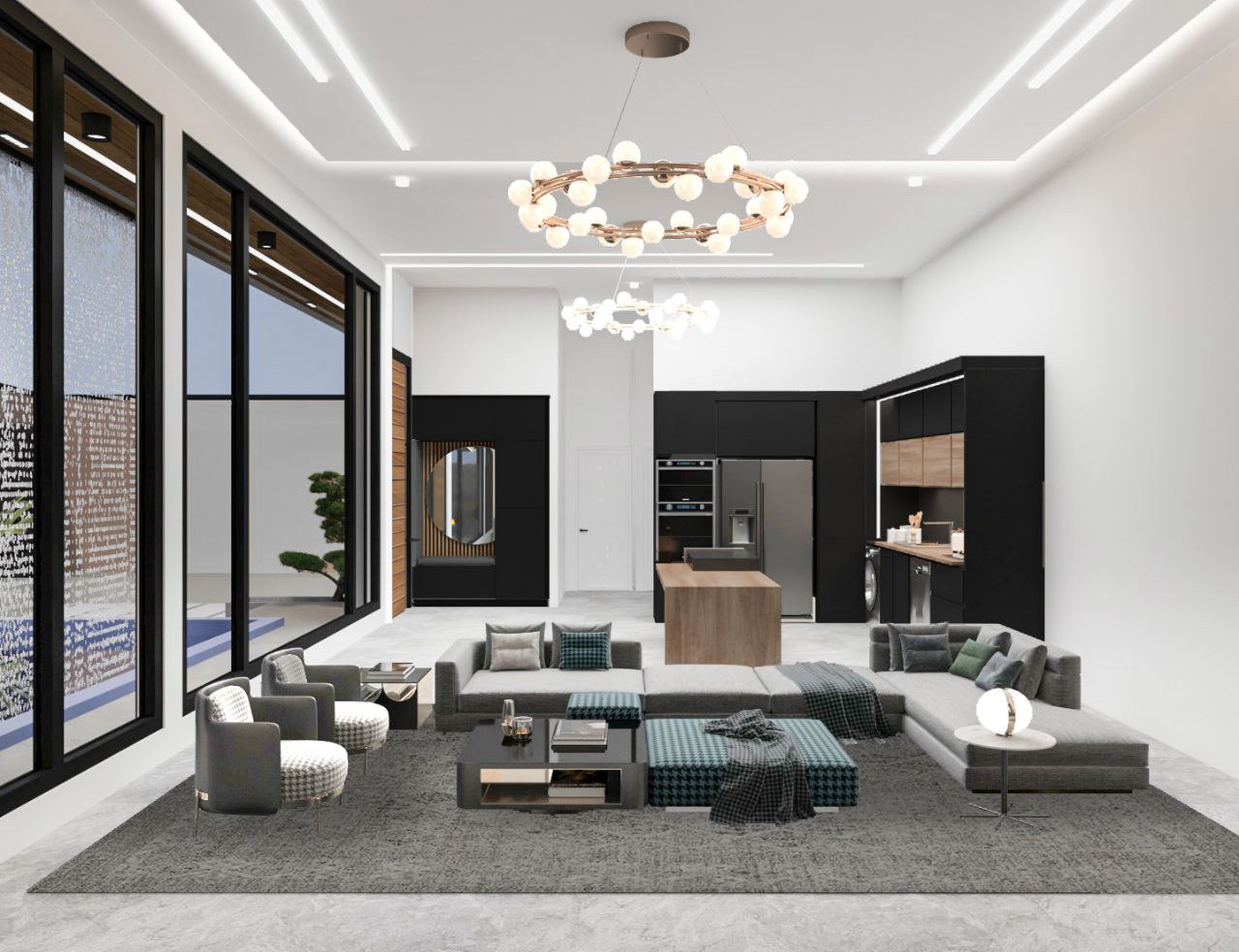 Living room in a vila