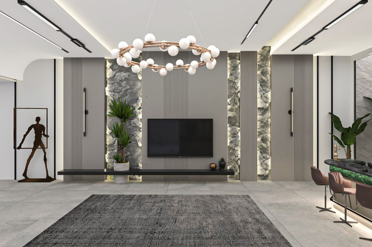 artificial plant tv wall