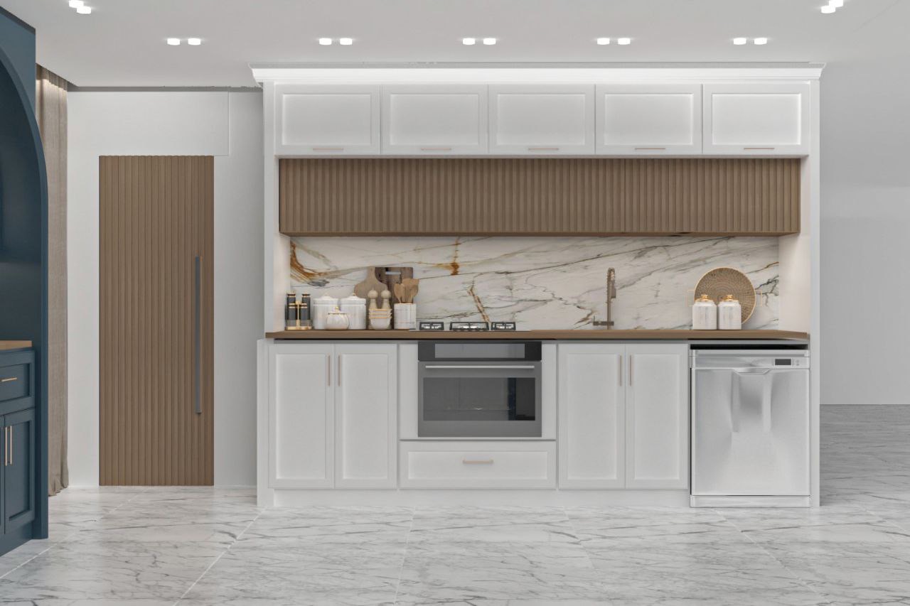 White woody kitchen