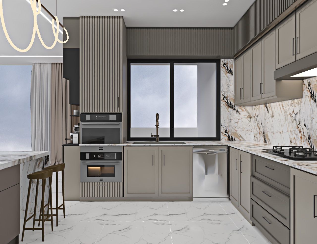 Woody kitchen wider