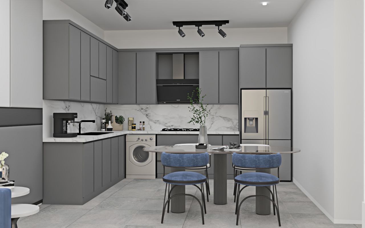 Minimal grey Kitchen