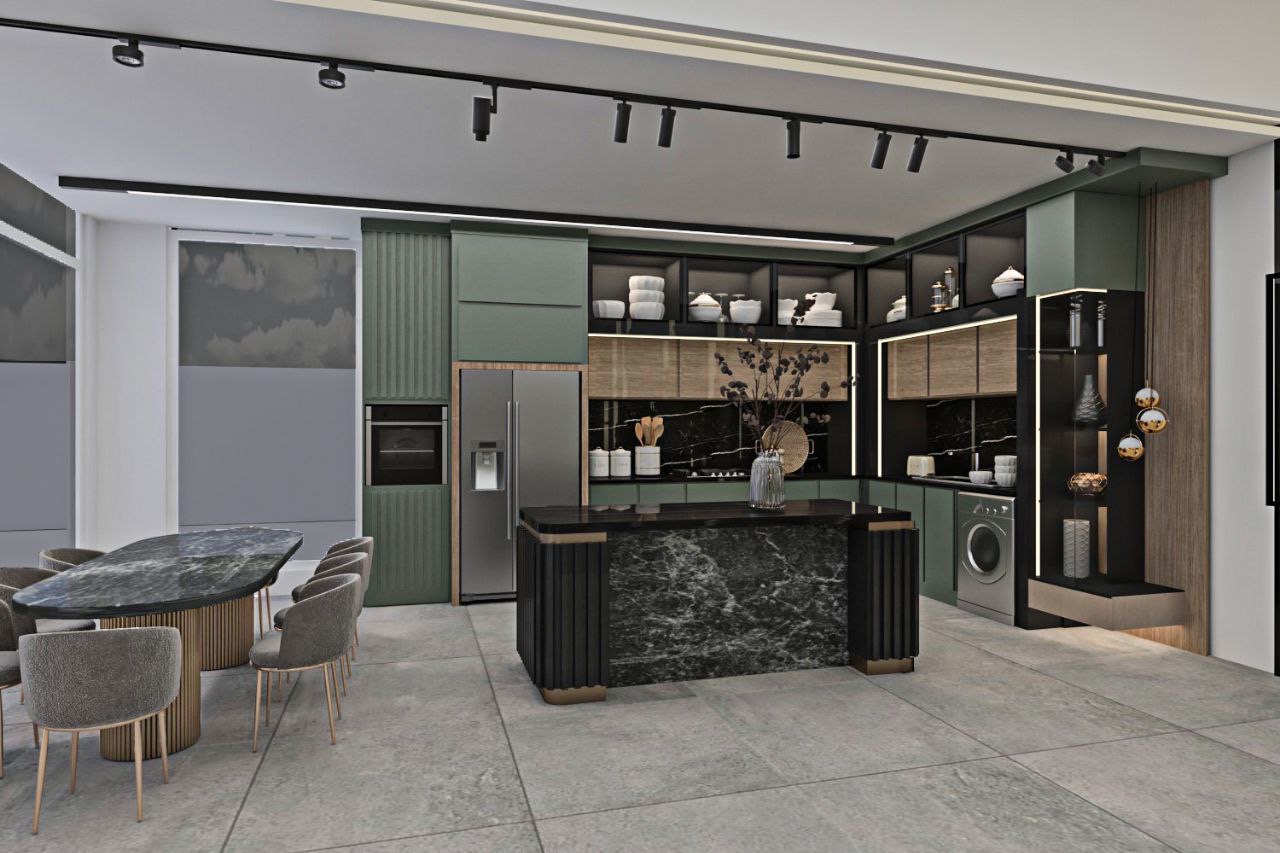 Modern marble design kitchen